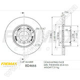 Диск тормозной передний Fremax BD4666