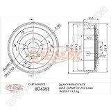 Барабан тормозной задний Fremax BD-6383