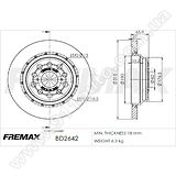 Диск тормозной задний Fremax BD-2642