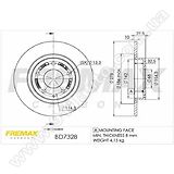 Диск тормозной задний Fremax BD-7328