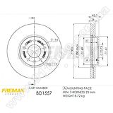 Диск тормозной передний Fremax BD-1557