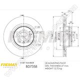 Диск тормозной передний Fremax BD-7358