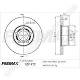 Диск тормозной передний Fremax BD-1972