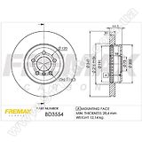 Диск тормозной передний Fremax BD-3554