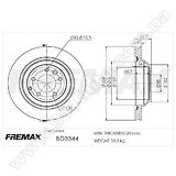 Диск тормозной задний Fremax BD-3344