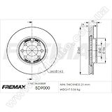 Диск тормозной передний Fremax BD-9000