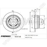 Диск тормозной задний Fremax BD-5168