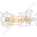 Барабан тормозной задний Fremax BD-3030