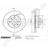 Диск тормозной передний Fremax BD-0570