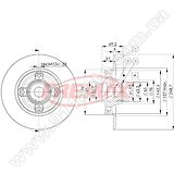 Диск тормозной задний (подшипник, ABS) Fremax BD-4745