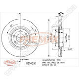 Диск тормозной передний Fremax BD-4051