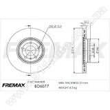 Диск тормозной передний Fremax BD-6077