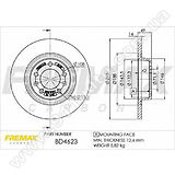 Диск тормозной задний Fremax BD-4623