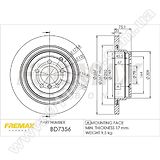 Диск тормозной задний Fremax BD-7356