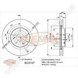 Диск тормозной передний Fremax BD-3107