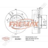 Диск тормозной передний Fremax BD-2881