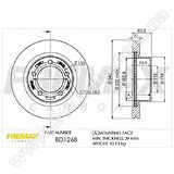 Диск тормозной передний Fremax BD-1268