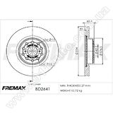 Диск тормозной передний Fremax BD-2641