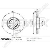 Диск тормозной передний Fremax BD-7795