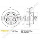 Диск тормозной задний Fremax BD-7082