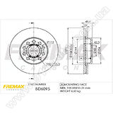 Диск тормозной передний Fremax BD-6095