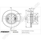 Диск тормозной передний Fremax BD-3550