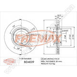 Диск тормозной передний Fremax BD-4039