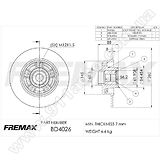 Диск тормозной задний Fremax BD-4026