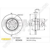 Диск тормозной задний Fremax BD-3406