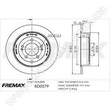 Диск тормозной задний Fremax BD-0579