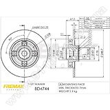 Диск тормозной задний Fremax BD-4744