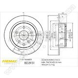 Диск тормозной задний Fremax BD-2931