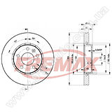 Диск тормозной передний Fremax BD-6845