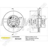 Диск тормозной передний Fremax BD-5624