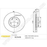 Диск тормозной передний Fremax BD-5630