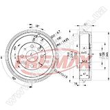 Барабан тормозной задний Fremax BD-3043