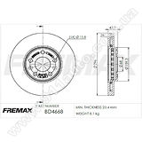 Диск тормозной передний Fremax BD-4668