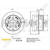 Диск тормозной задний Fremax BD-5169
