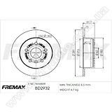 Диск тормозной задний Fremax BD-2932