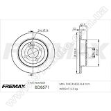 Диск тормозной задний Fremax BD-8571