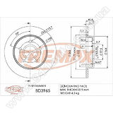 Диск тормозной задний Fremax BD-3965