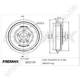 Барабан тормозной задний Fremax BD-5154