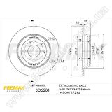 Диск тормозной задний Fremax BD-5201