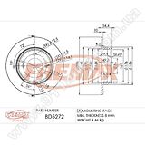 Диск тормозной задний Fremax BD-5272