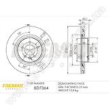 Диск тормозной передний Fremax BD-7364