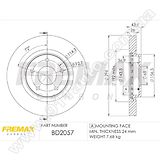 Диск тормозной передний Fremax BD-2057