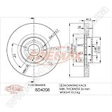 Диск тормозной передний Fremax BD-4208