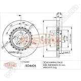 Диск тормозной передний Fremax BD-4406