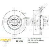 Диск тормозной передний Fremax BD-5158