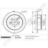 Диск тормозной задний Fremax BD-2907